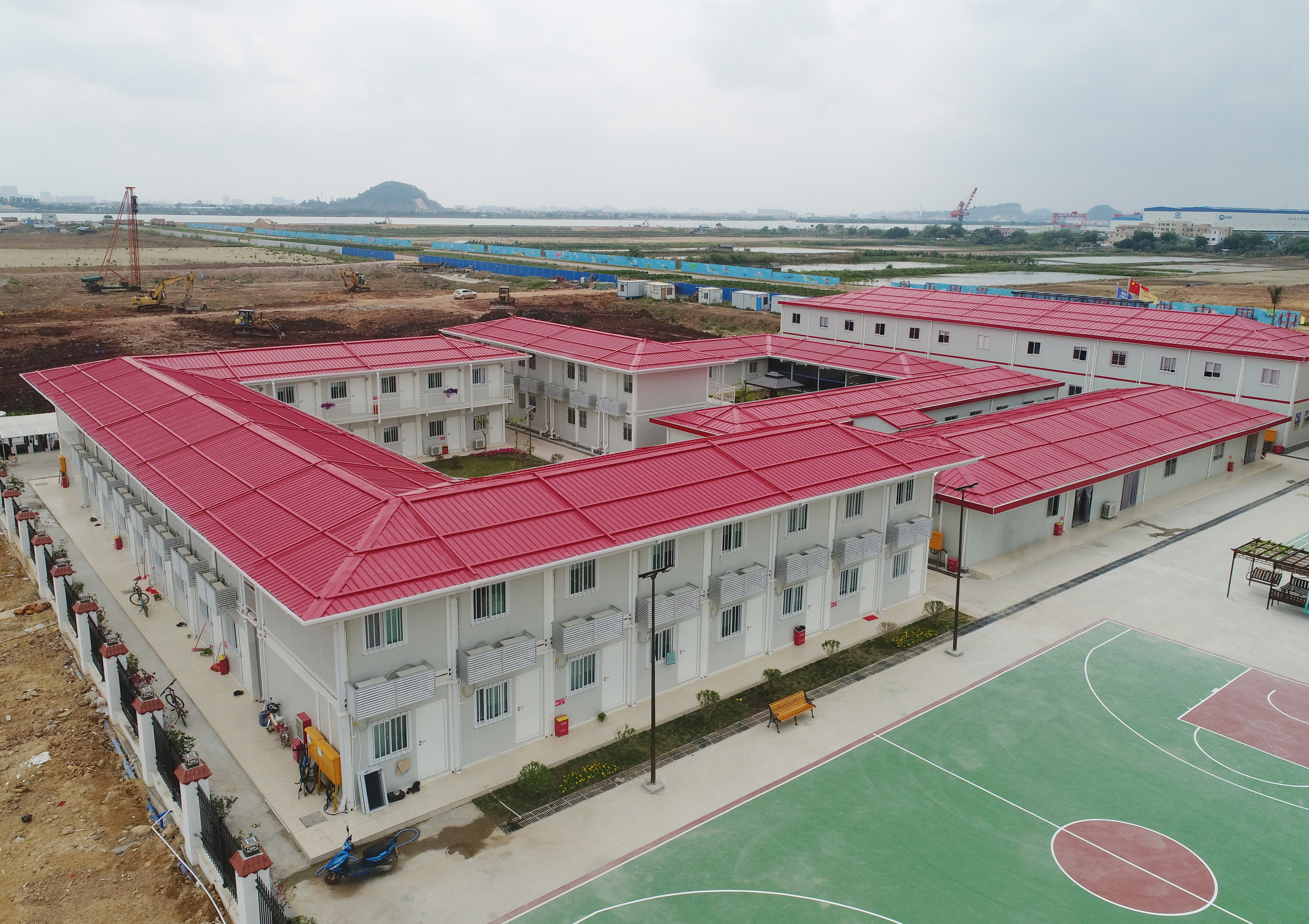 钢结构 模块化 房屋 可拆装 两层 预制 集装箱 办公 建筑 工厂 3